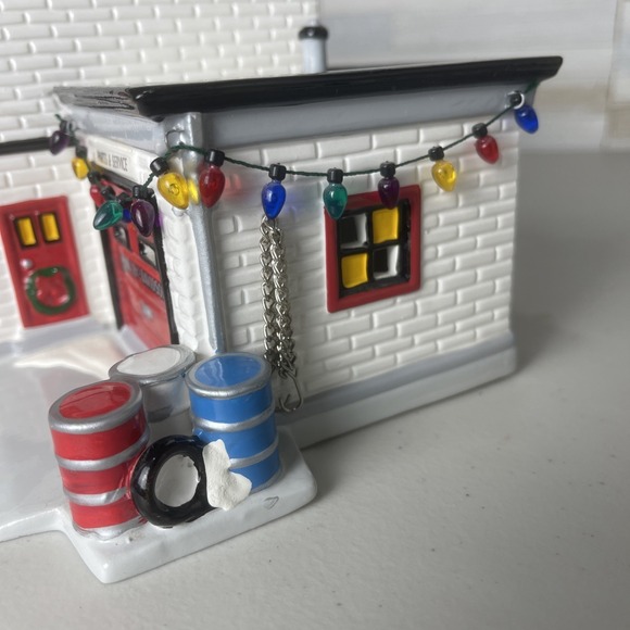 1997 Dept 56 Original Snow Village Harley-Davidson Motorcycle Shop #54886 In Box - Picture 5 of 16